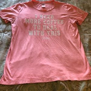 Victoria’s Secret Pink More Coffee t shirt large